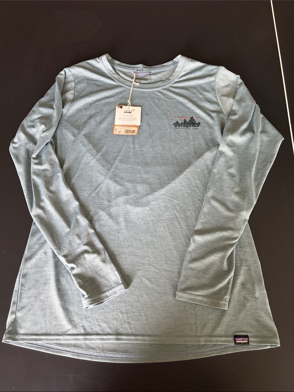 Patagonia Women's Long Sleeve Crew Tee -  Seafoam